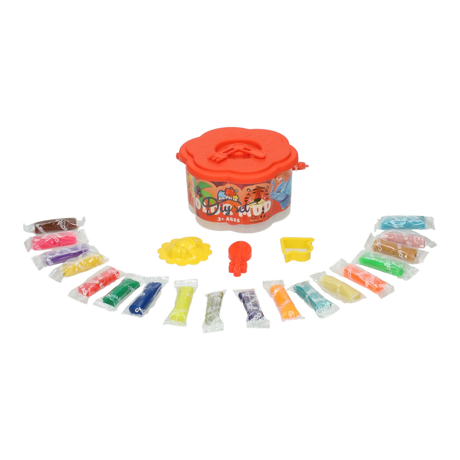 Argile en fût - 18 couleurs d'argile - 21 pcs.