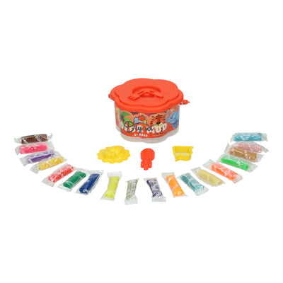 Argile en fût - 18 couleurs d'argile - 21 pcs.