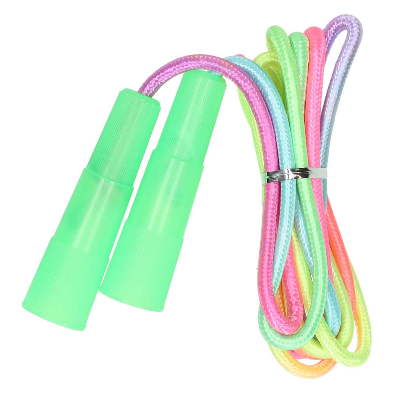Corde à sauter avec corde arc-en-ciel