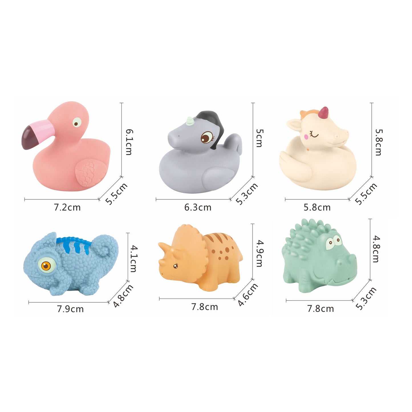 Hanche d'animaux de bain, 3 pièces