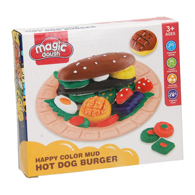 Set d'argile sandwich alimentaire sain - 4 couleurs d'argile