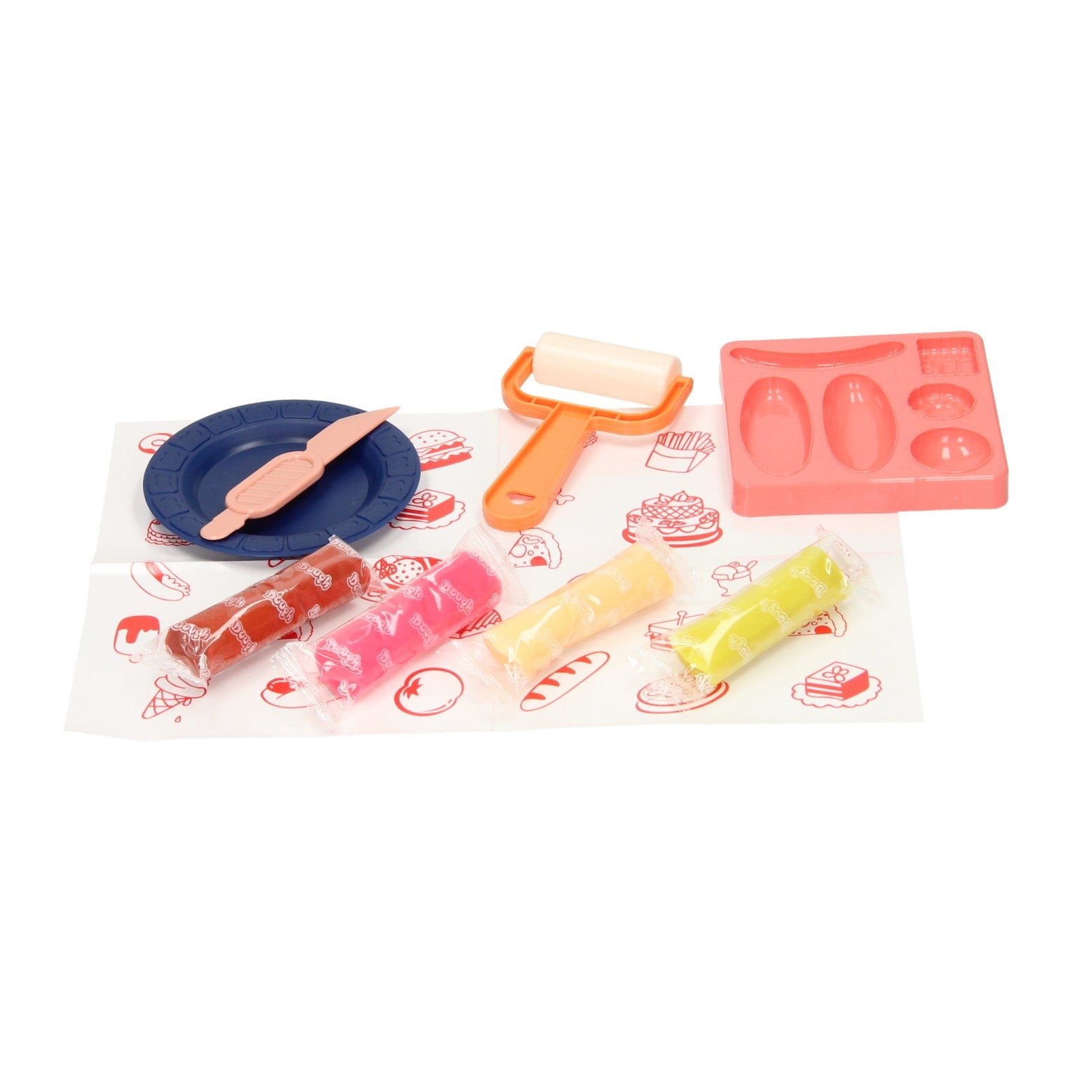 Set d'argile sandwich alimentaire sain - 4 couleurs d'argile