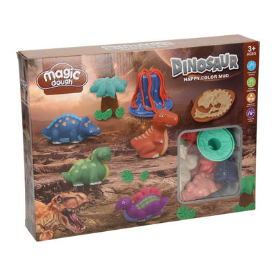 Set en argile Dino World - 6 pots en argile