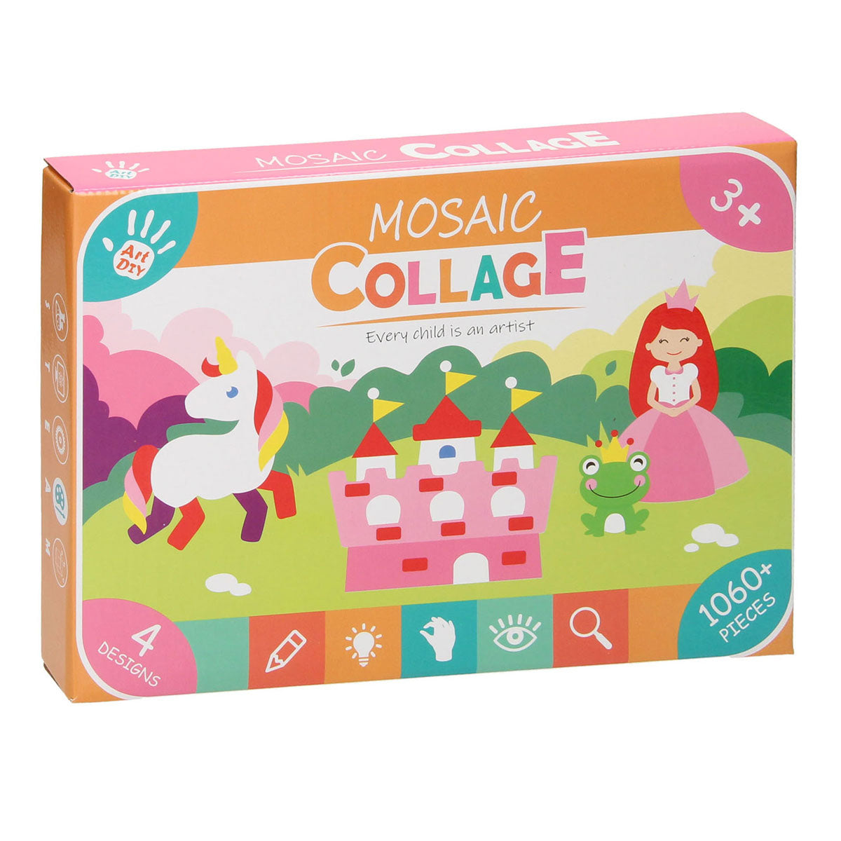 Kit d'artisanat de princesse de collage de mosaïque