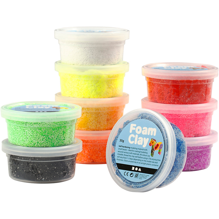 Foam Clay ®, différentes couleurs, boîte 10x12 1