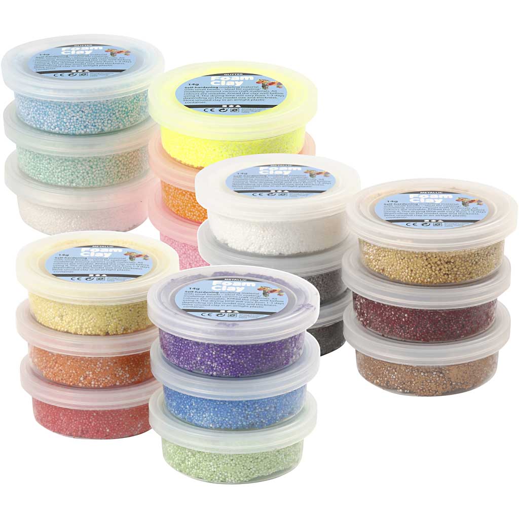 Foam Clay ®, différentes couleurs, 3x30 Box 1 boîte