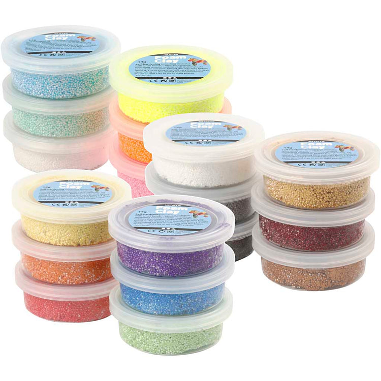 Foam Clay ®, différentes couleurs, 3x30 Box 1 boîte