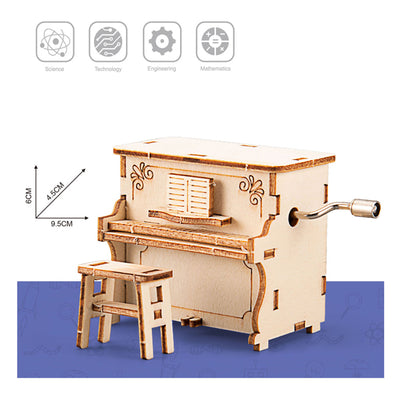 Kit de construction en bois piano à remonter