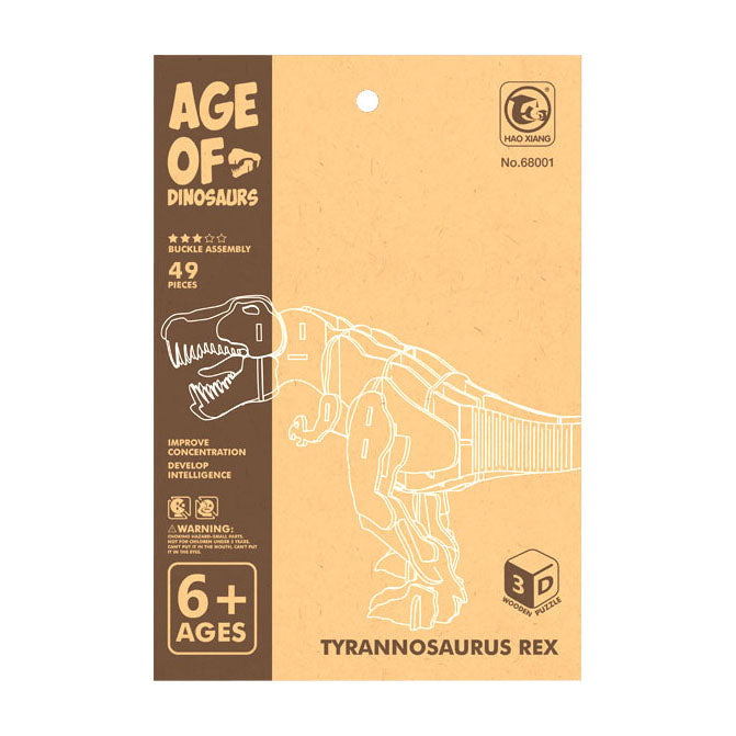 Kit de construction dinosaure 3D T-Rex en bois