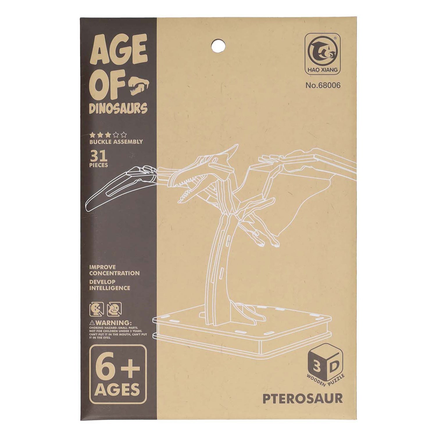 Kit de construction en bois dinosaure ptérosaure 3D
