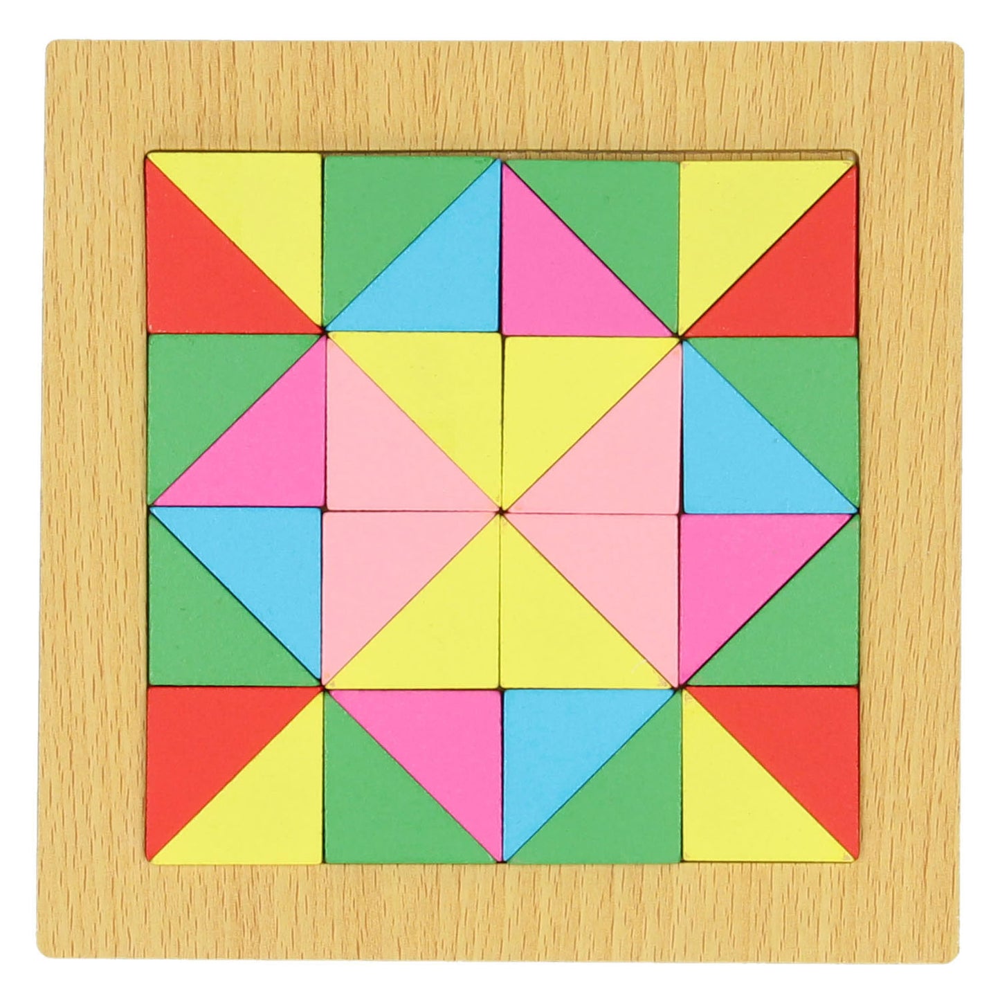 Triangles de tangram en bois