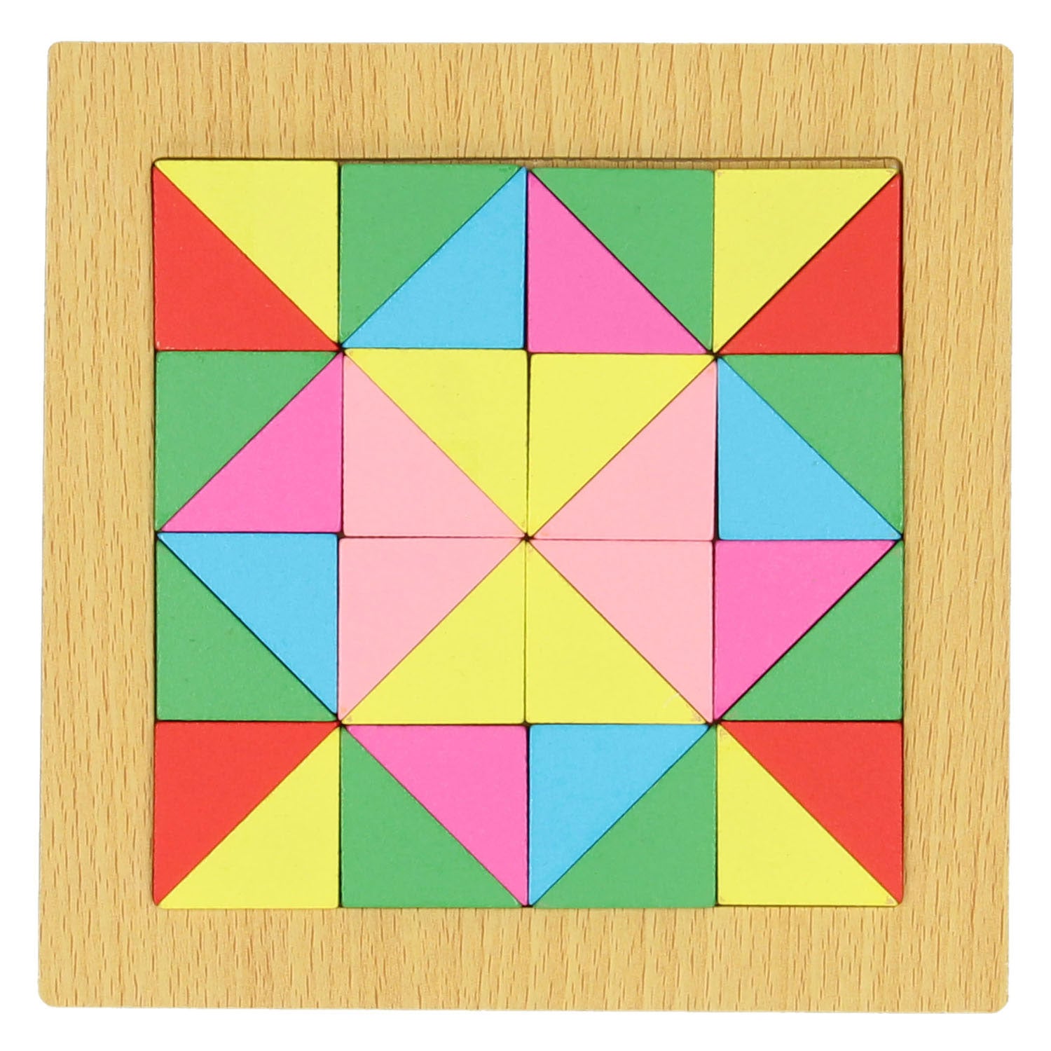 Triangles de tangram en bois