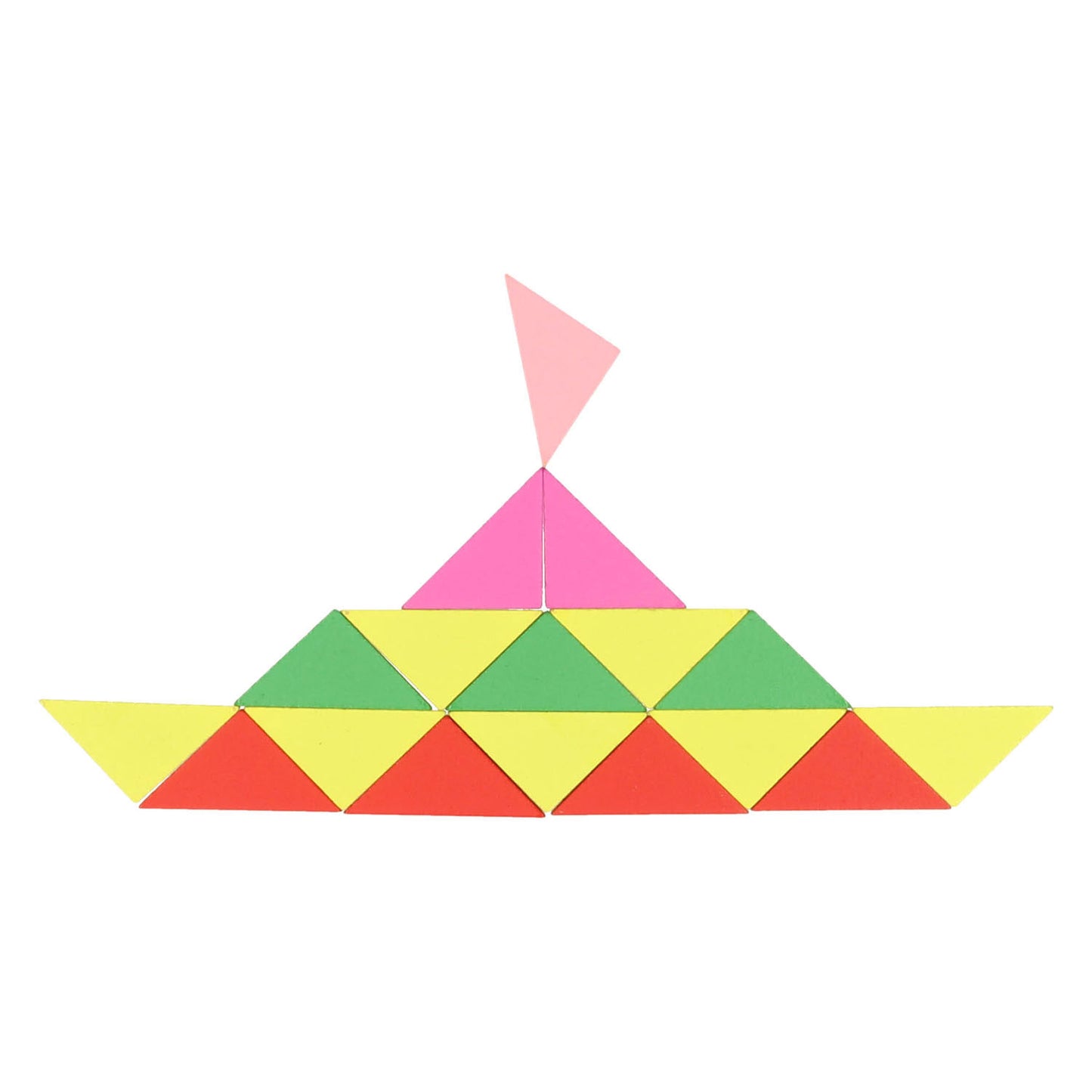Triangles de tangram en bois