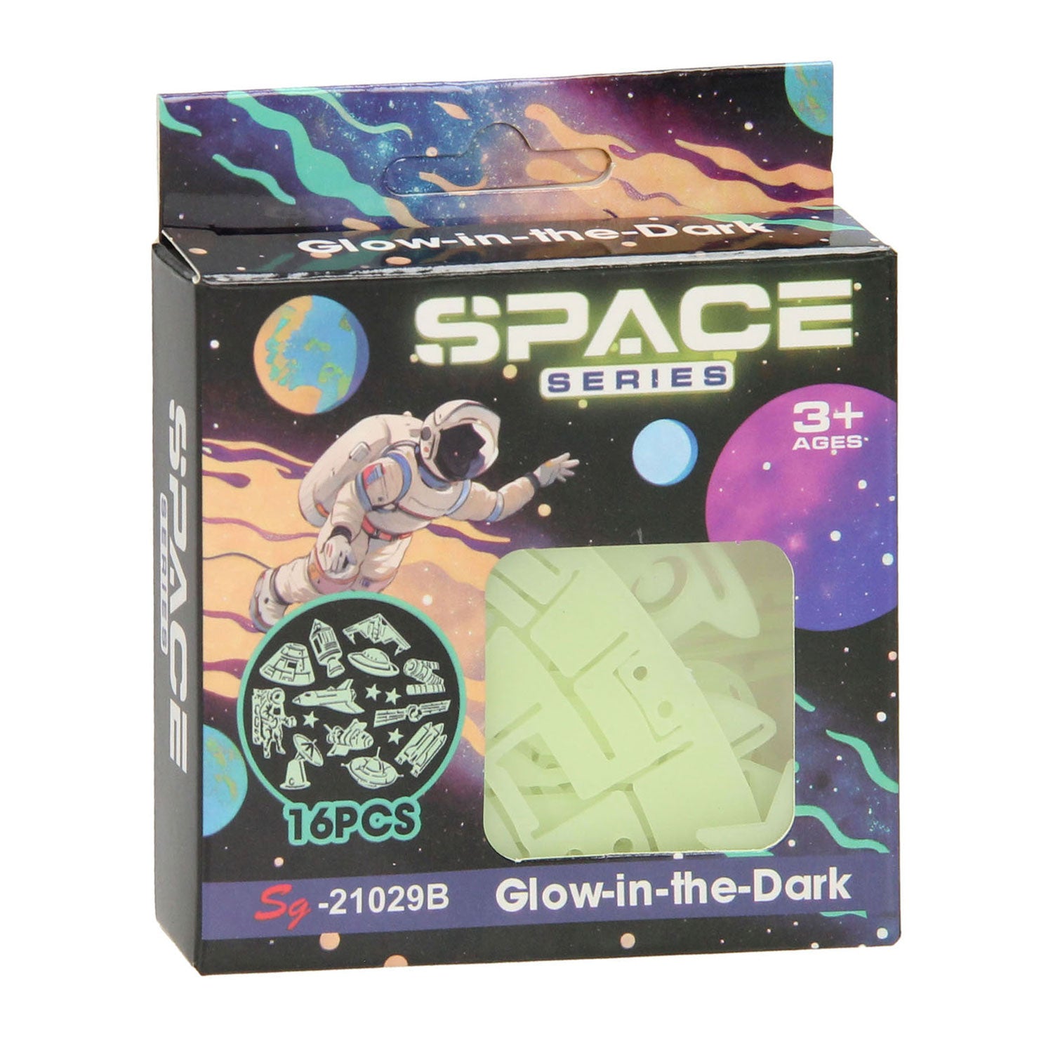 Espace lumineux dans le noir, 16 pcs.