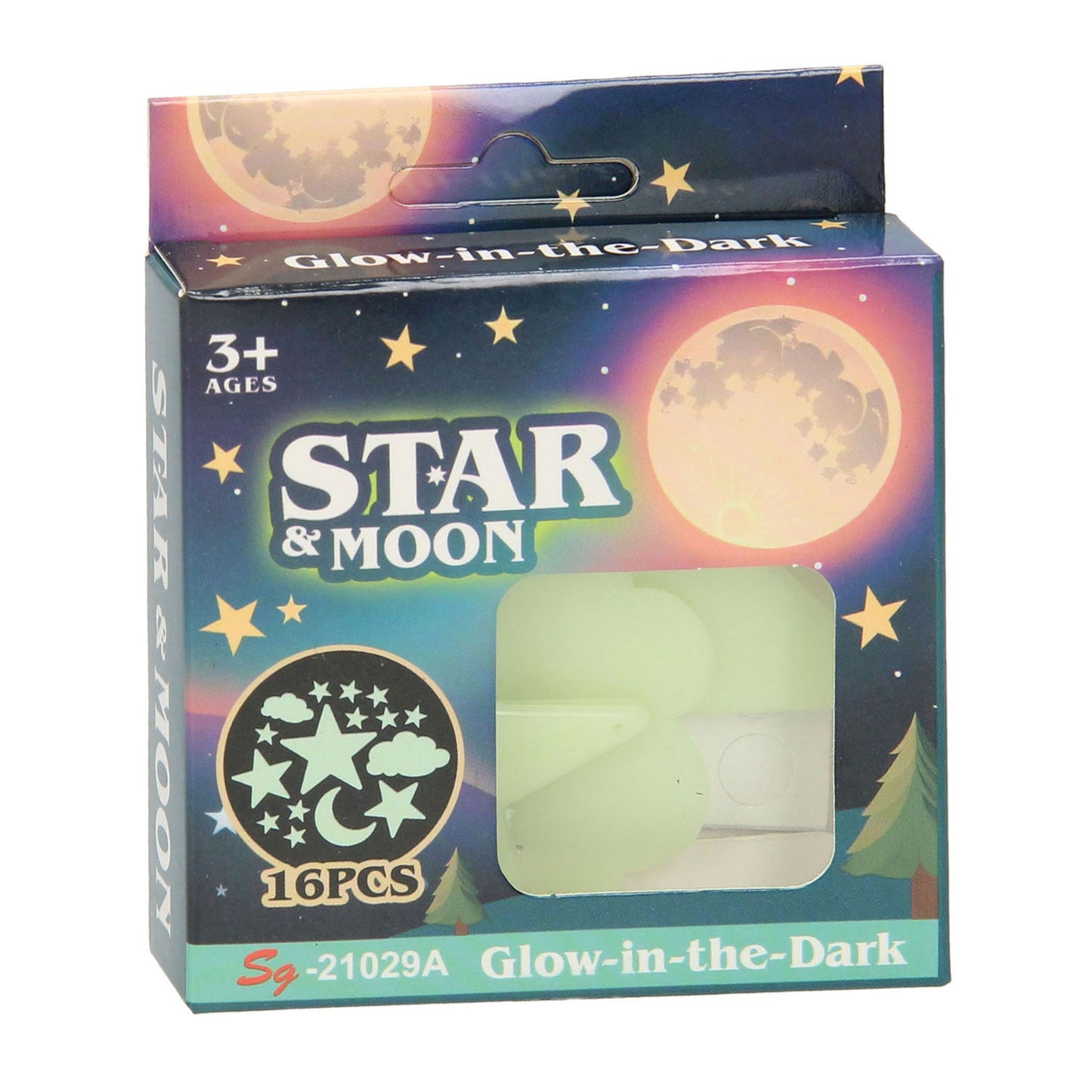 Espace lumineux dans le noir, 16 pcs.