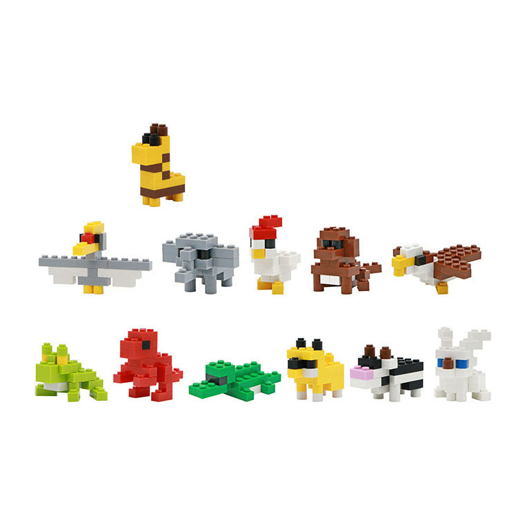 Blocs de construction animal dans une boîte