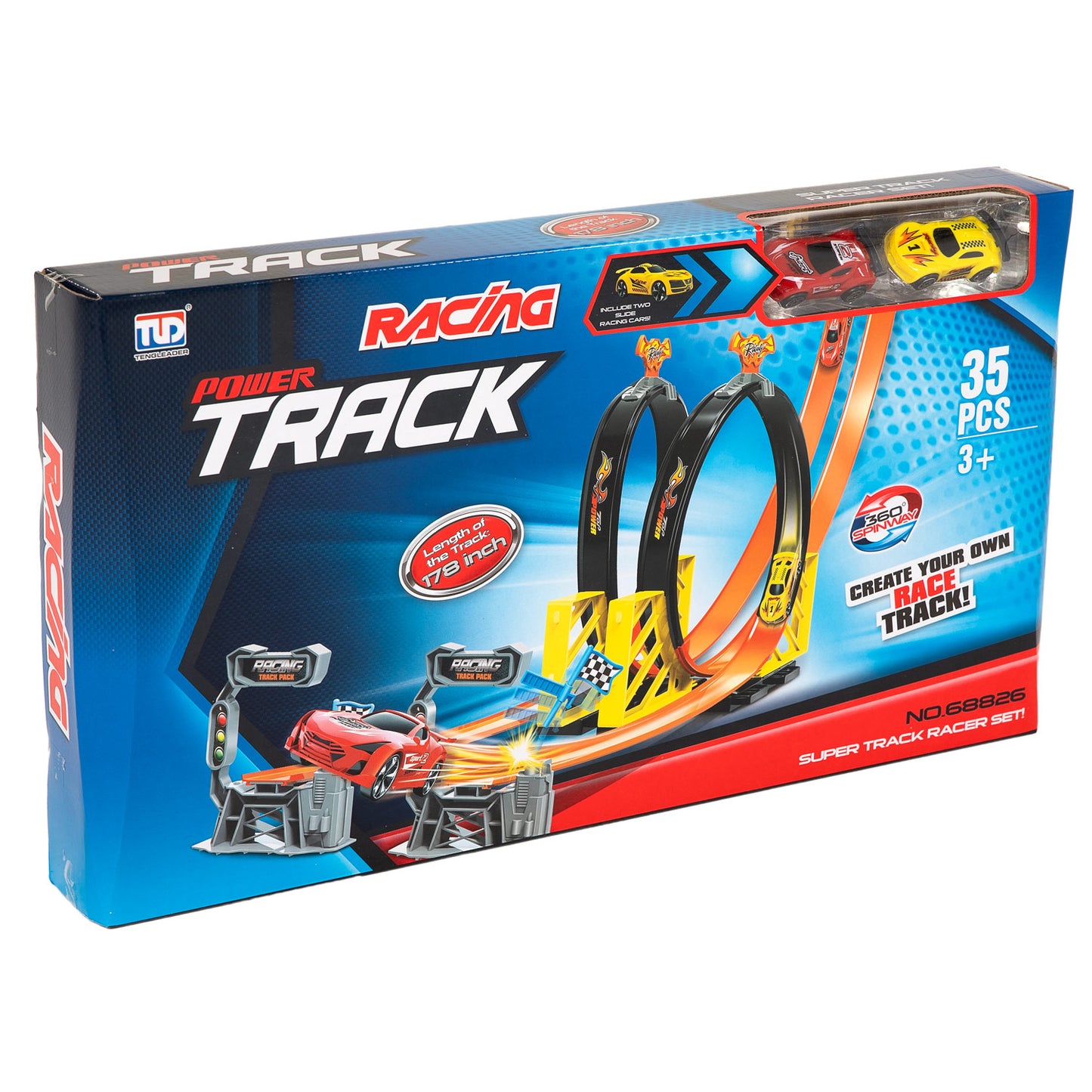 Auto racebaan set en boucle en duel, 35dlg,