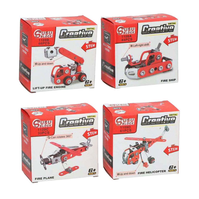 Véhicule de pompiers en kit de construction métallique