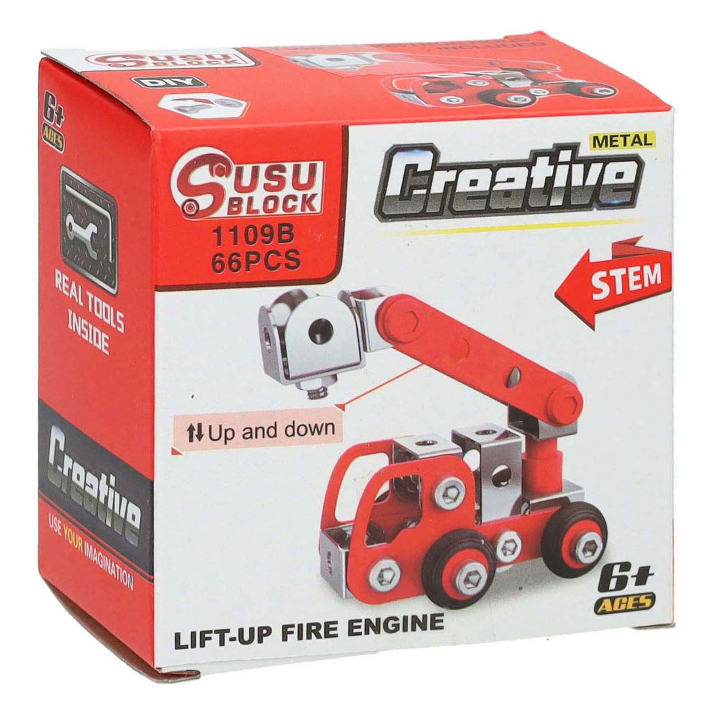 Véhicule de pompiers en kit de construction métallique