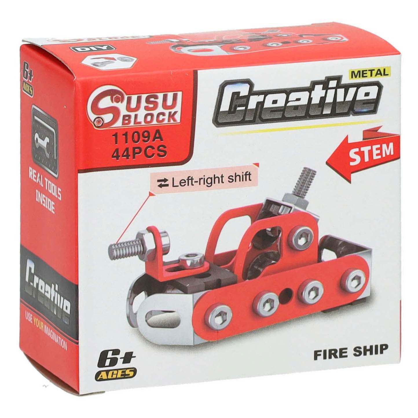 Véhicule de pompiers en kit de construction métallique