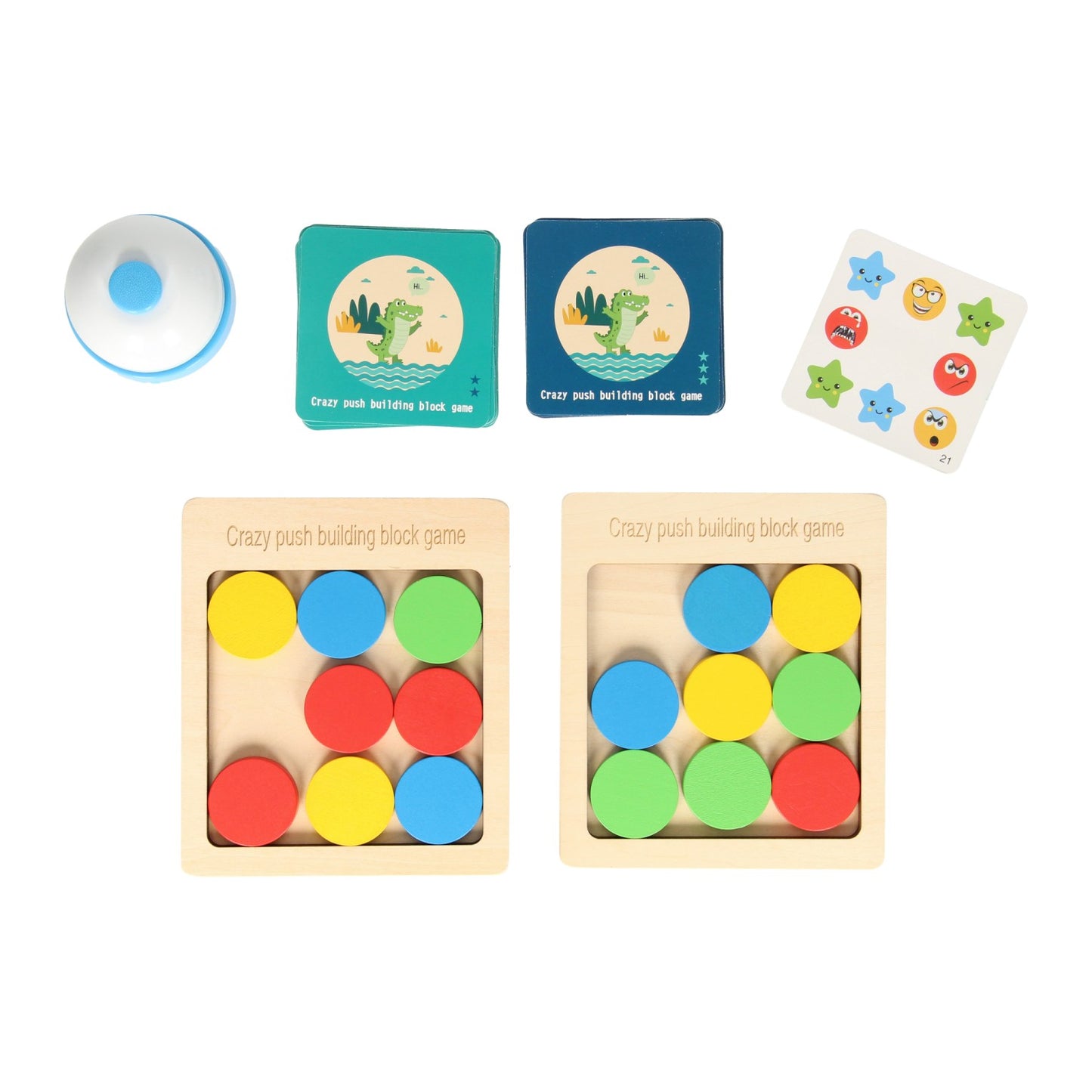 Duel de puzzle coulissant en bois avec jeu de cloches
