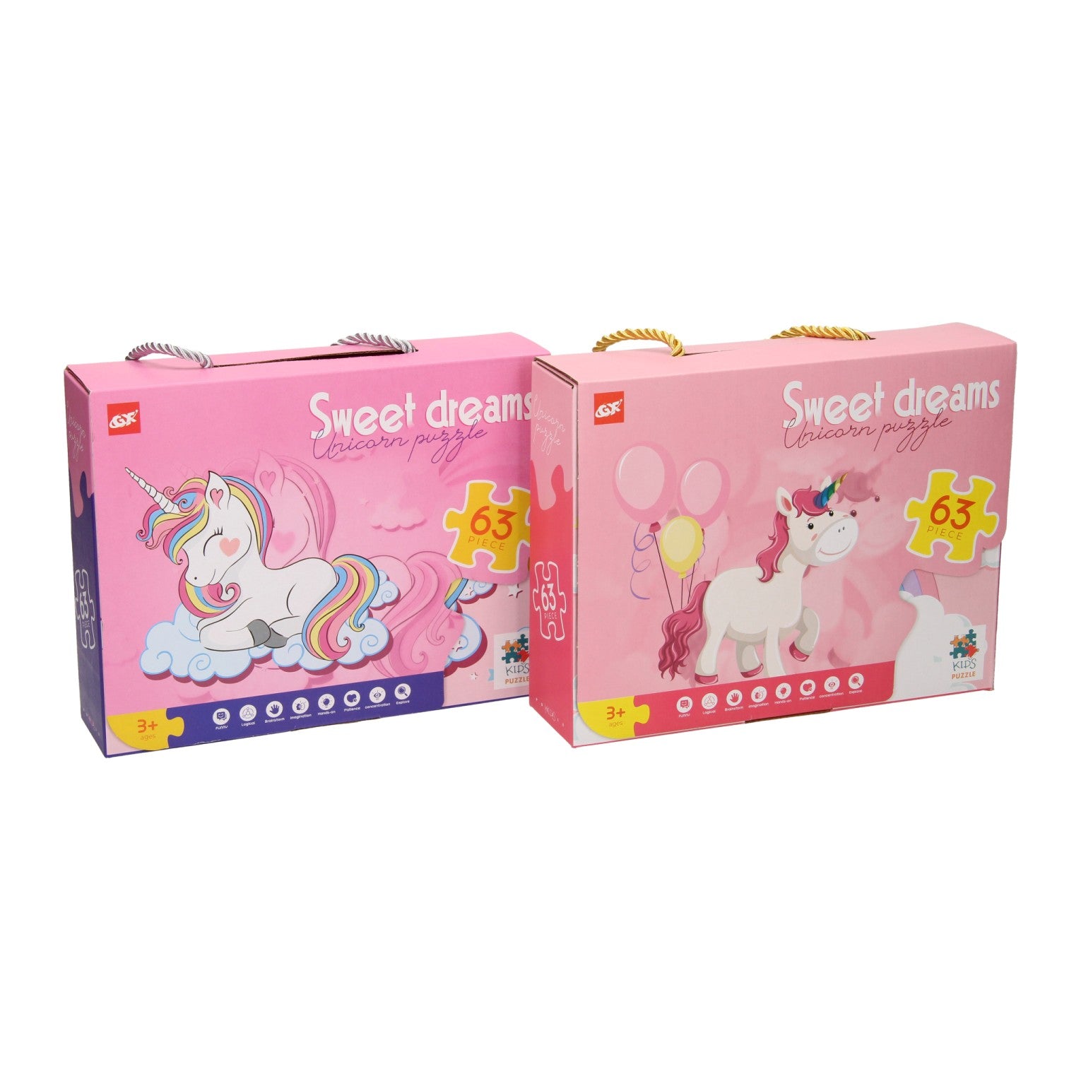 Puzzle licorne de beaux rêves, 63 pièces