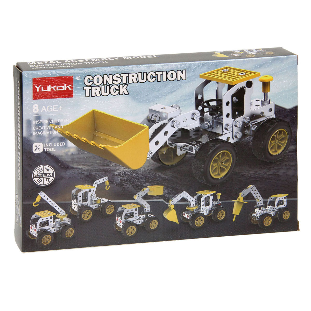 Camion en kit de construction métallique avec bras à crochet, 111 pcs.