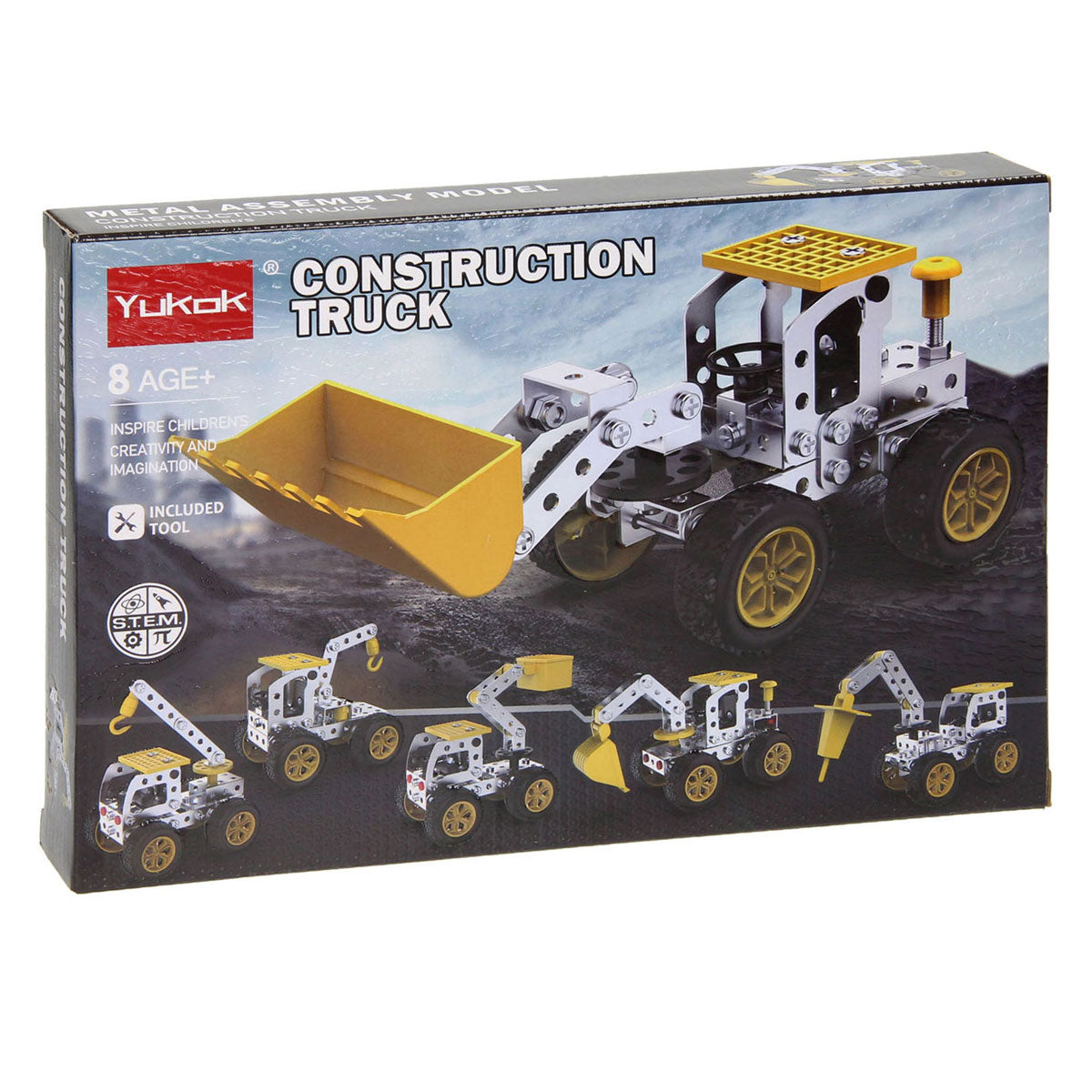 Camion en kit de construction métallique avec nacelle élévatrice, 115 pièces.