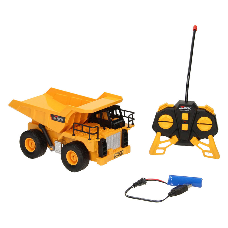 Camion de construction télécommandé avec camion à benne basculante 1:24