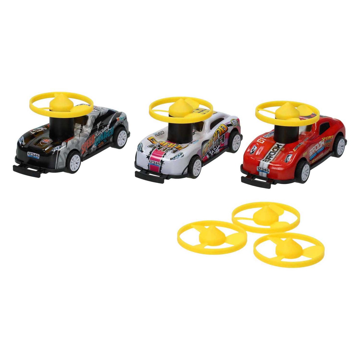 Voitures de crash à hélice - 3 pcs.