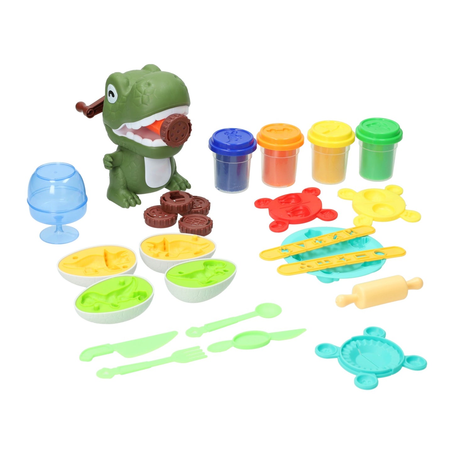 Ensemble d'argile Dino - 4 pots en argile - 24 pcs.