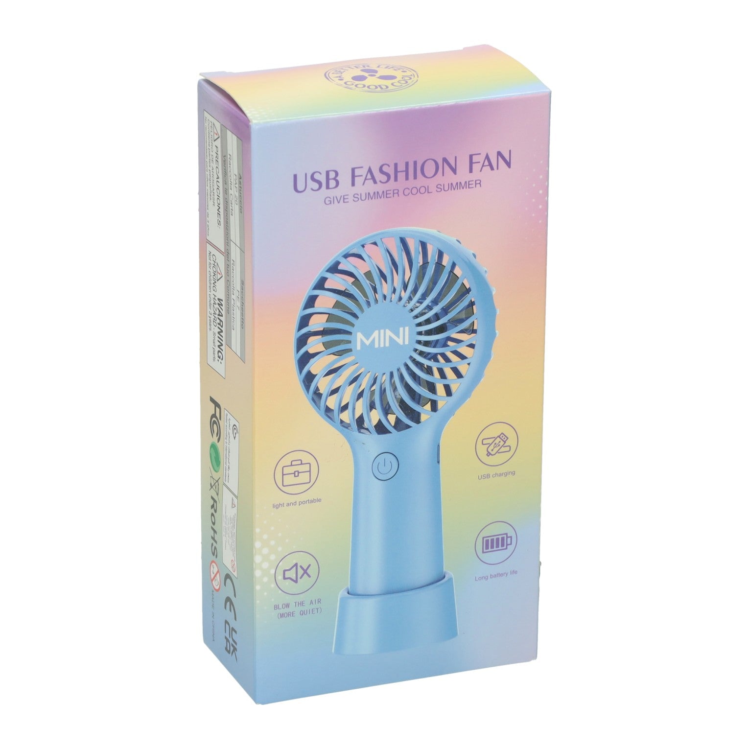 Mini ventilateur à main rechargeable