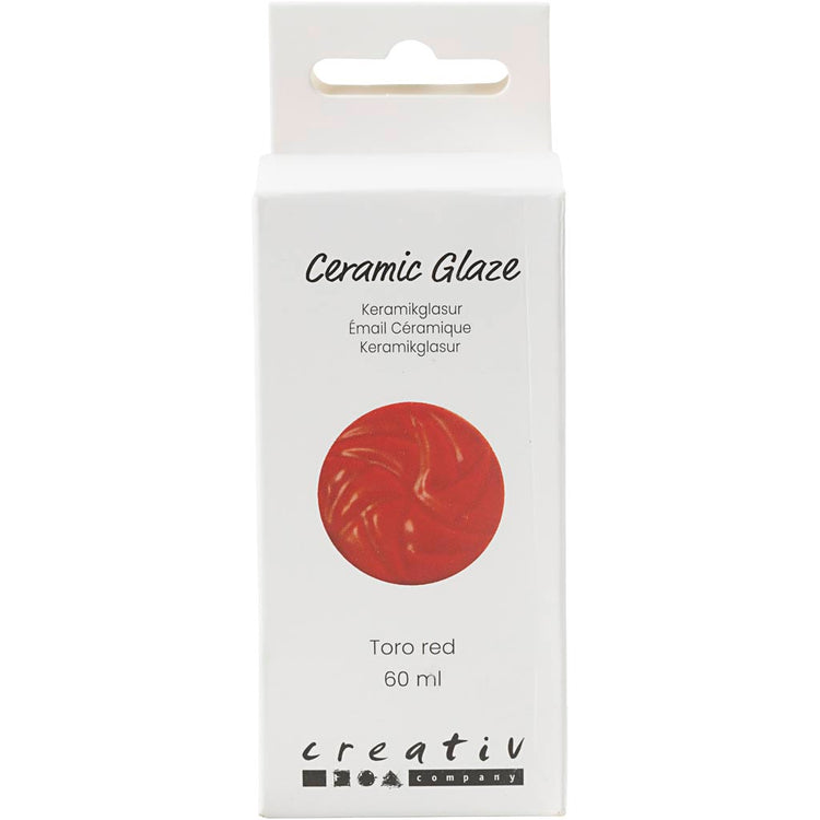 Vernis céramique Creativ company, 984-1101 °c, opaque, rouge toro, 60 ml 1 flacon