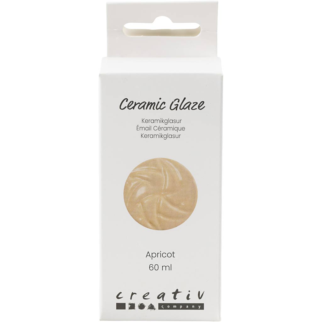 Glaçage céramique Creativ company, 984-1101 °c, opaque, abricot, 60 ml 1 flacon