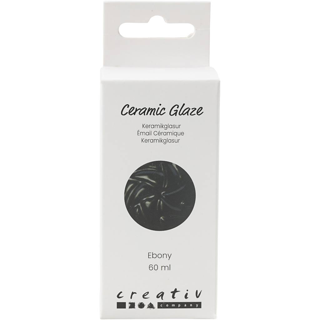 Vernis céramique Creativ company, 984-1101 °c, opaque, ébène, 60 ml 1 flacon
