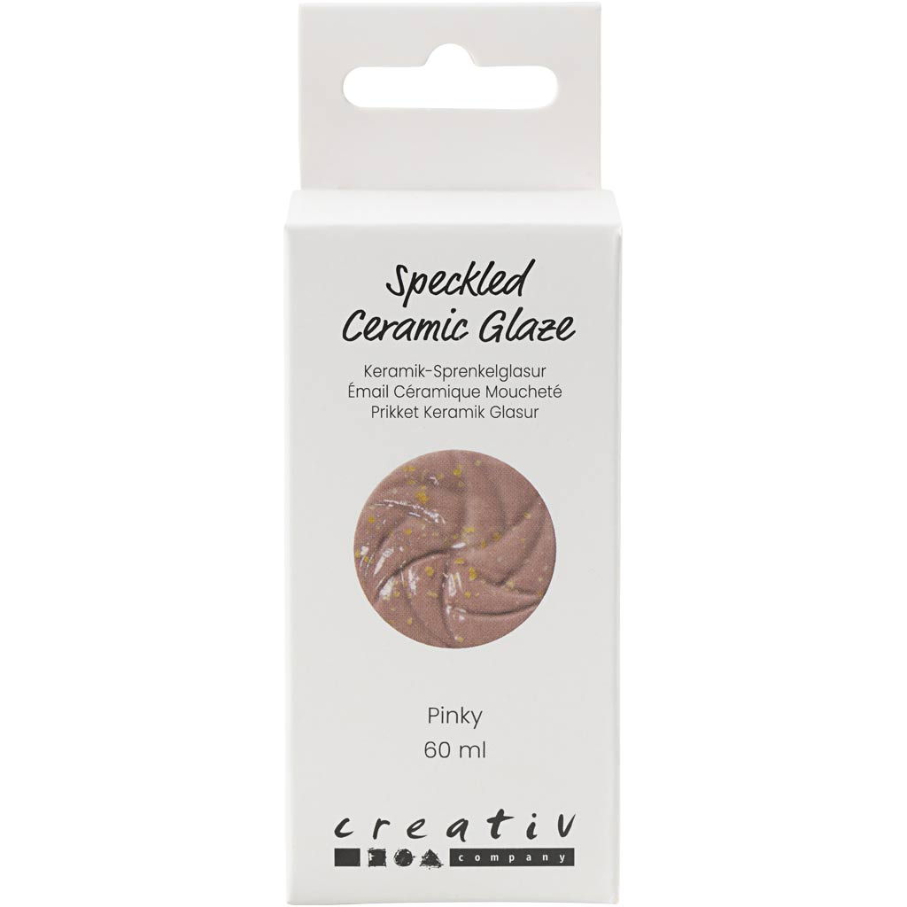 Creativ company vernis céramique moucheté, 999-1060 °c, opaque, rosé, 60 ml 1 flacon