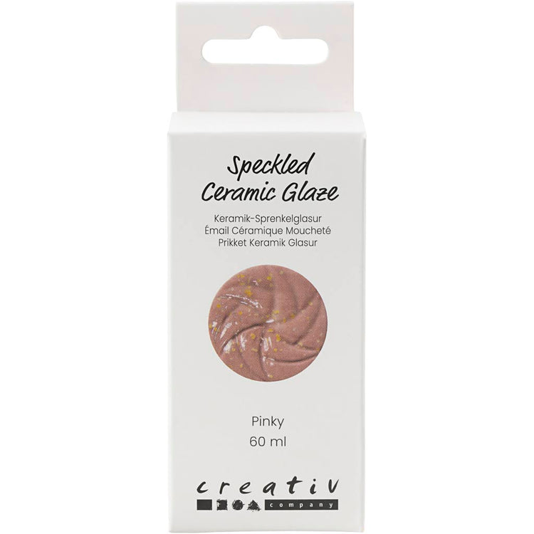 Creativ company vernis céramique moucheté, 999-1060 °c, opaque, rosé, 60 ml 1 flacon