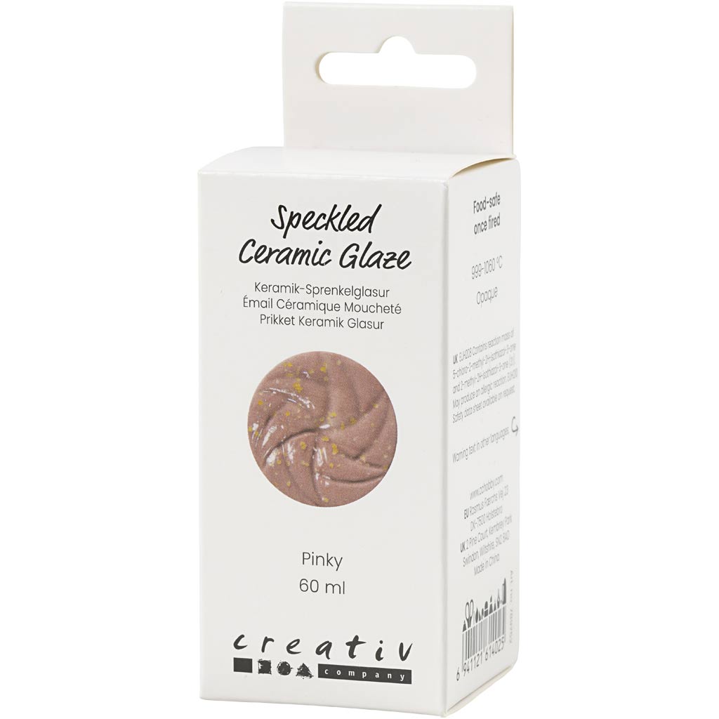 Creativ company vernis céramique moucheté, 999-1060 °c, opaque, rosé, 60 ml 1 flacon