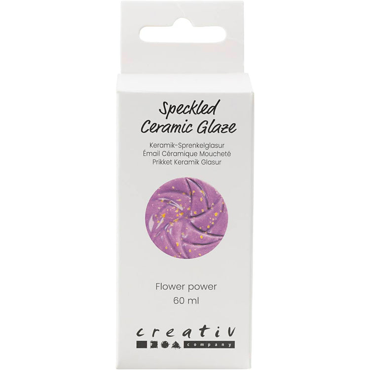 Creativ company vernis céramique moucheté, 999-1060 °c, opaque, flower power, 60 ml 1 flacon
