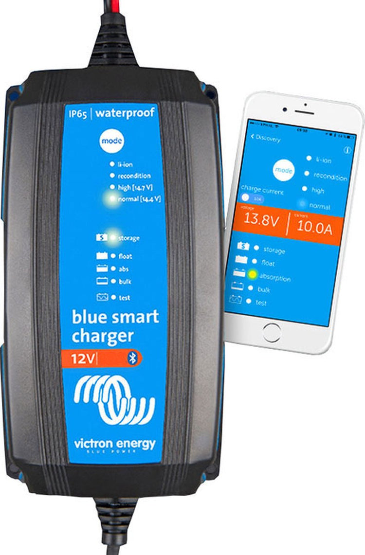 Chargeur intelligent bleu Victron 10a - chargeur de batterie 12v voiture camping-car caravane bateau