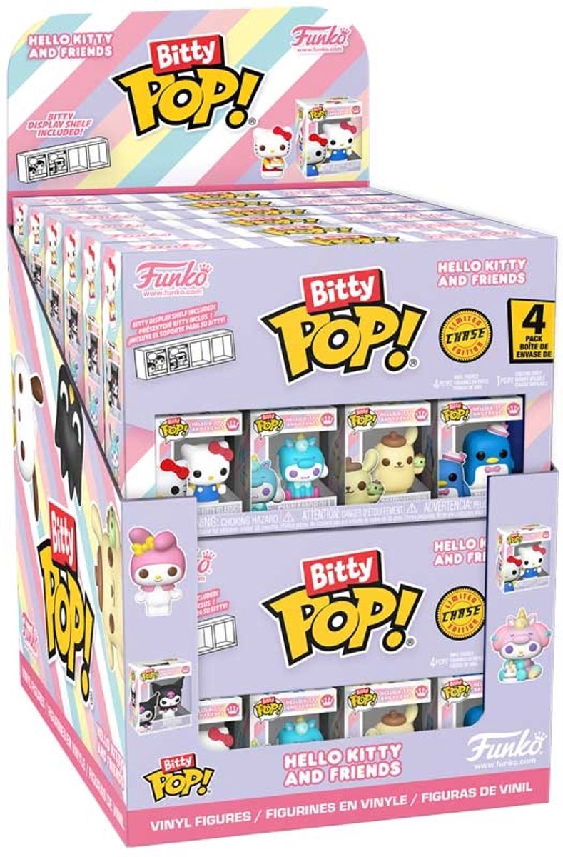 Figurines Funko Bitty Pop Sanrio, pack de 4 figurines à collectionner.