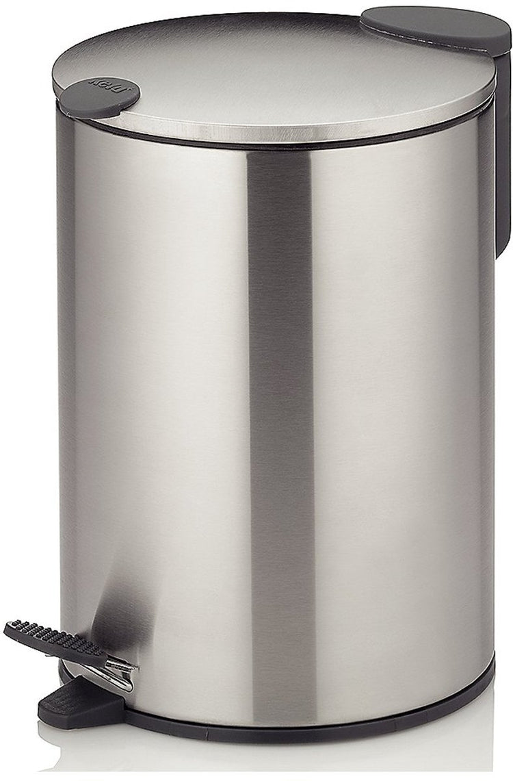 Kela poubelle à pédale, 3 l, argent mat - | mat