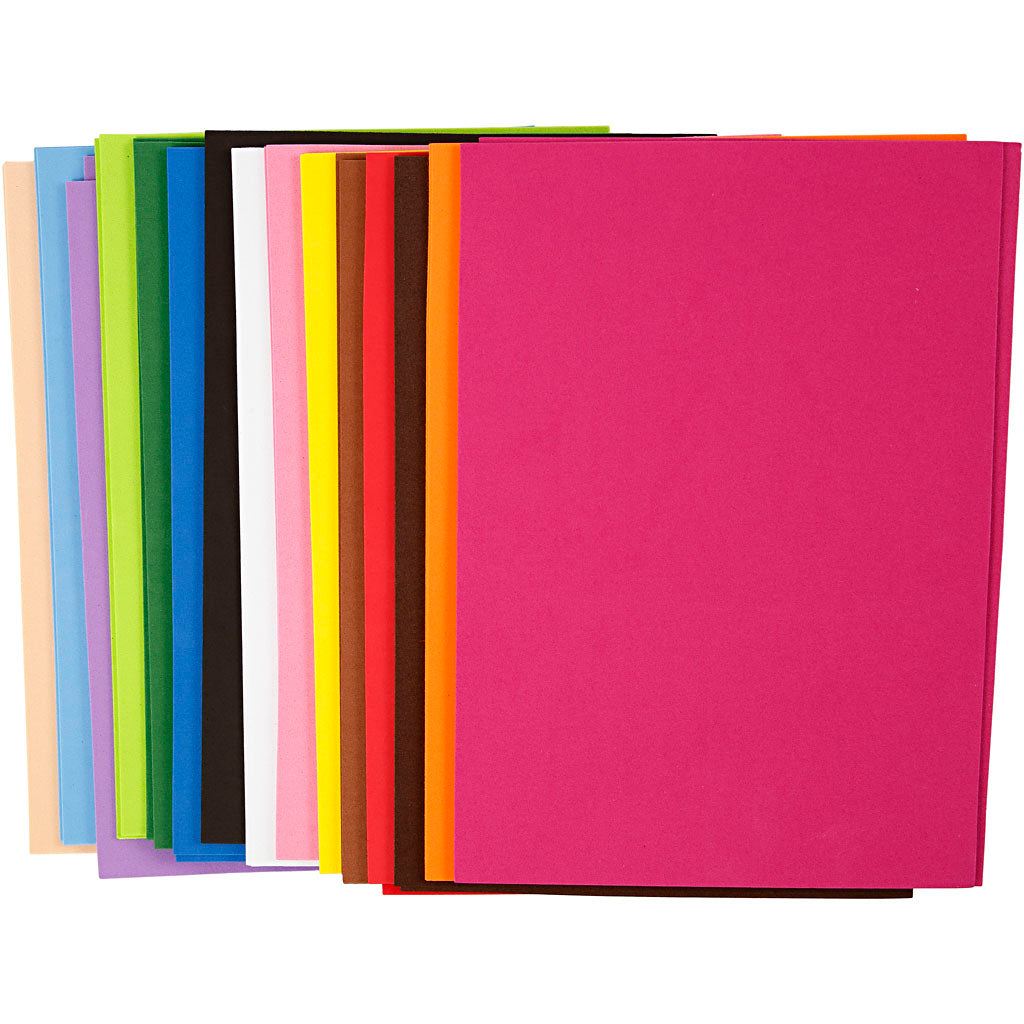 Creativ Company Eva Foam Sheets Color A4, 30 Feuilles