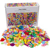 Creativ company Autocollants en mousse, émojis, formes géométriques, lettres et chiffres, autocollants, taille 10-40 mm, env. 2460 div, différentes couleurs, 2640 pièces 1 boîte