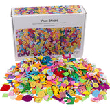 Creativ company Autocollants en mousse, émojis, formes géométriques, lettres et chiffres, autocollants, taille 10-40 mm, env. 2460 div, différentes couleurs, 2640 pièces 1 boîte - afbeelding 1