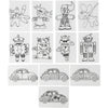 Creativ company feuilles de film rétractable à motifs, feuille 10,5x14,5 cm, épaisseur 0,3 mm, transparent mat, 36 feuilles 1 boîte