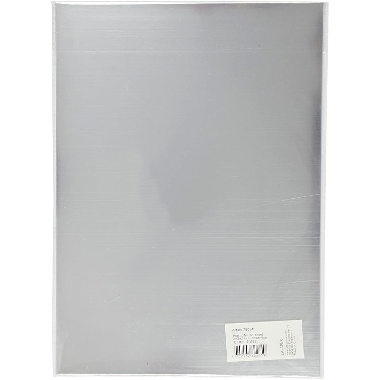 Miroir en plastique Creativ company, feuille 29,5x21 cm, épaisseur 1,1 mm, 1 feuille