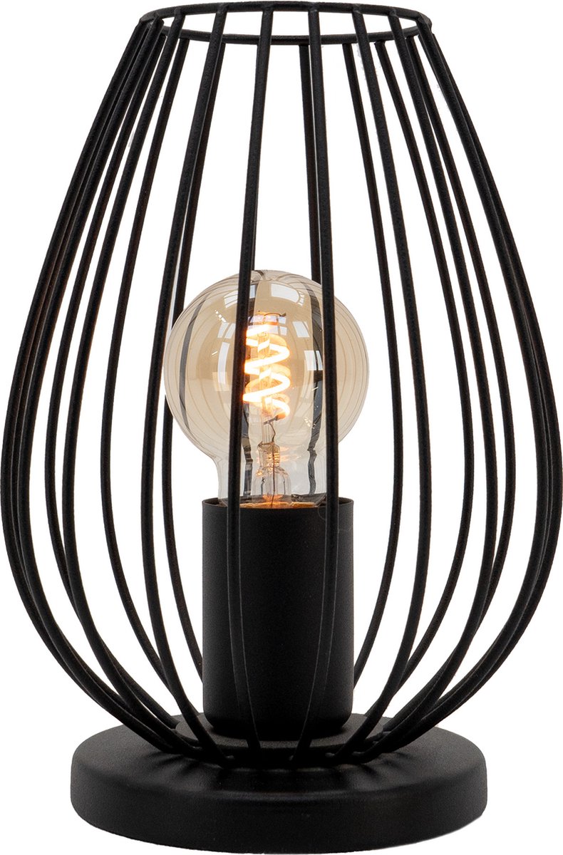 Lampe de table Eglo newtown - e27 - ø 23 cm - noir