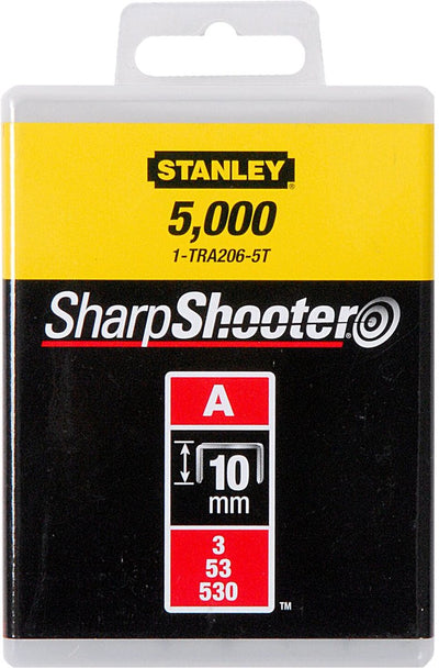 Agrafes pour outils à main Stanley 10 mm type a - 5000 pièces - 1-tra206-5t