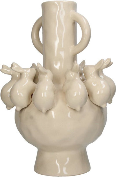 Vase collection Hd lapins faïence 22,5x22,5x35,3cm